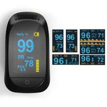 Digital Finger Oximeter Clip Type Pulse Oximeter Screen - Black - View 4