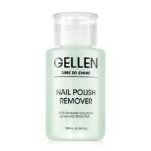 Gellen Removedor de Esmalte de Unhas Gellen, 180ml Removedor de Esmalte de Unhas Sem Acetona para Esmaltes de Secagem Rápida, Removedor de Esmalte de Unhas Delicado com Bomba, Removedor de Esmalte de Unhas Transparente Ultra-Potente, Jasmim, Leite, Aroma de Rosa