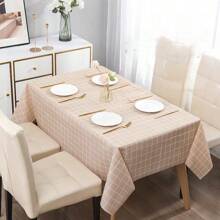 2件套防水防油桌布，厚薄可选，长方形，格子，简约优雅的设计
