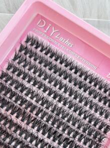 280 Pcs D Curl Big Capacity Clustered Fluffy False Eyelashes For DIY Application And Natural 3D Eye Lash Look 10mm-18mm 5 Different Length Mixed 40P False Eyelashes Faux Mink Individual Natural Thick Eyelash Extension For Makeup Fluffy Lightweight And Soft False Eyelashes