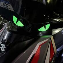 1 Pair Motorcycle Glow In The Dark Evil Eye Stickers, Motorcycle Small Devil Cat Eye Stickers, Creative Motorcycle Decals, Suitable For Motorcycle And Car Decoration