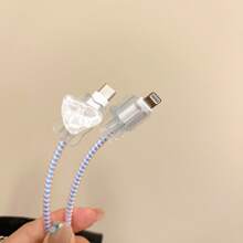 Set de 5 protectores de cargador estándar británico de 20W, para proteger tu cargador compatible con iPhone 16 Pro Max, 15, 13, 14, protector de cable de datos, protector de cargador iPhone 12 Pro Max, estuche DIY de pescado