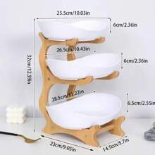 2/3 Ripiani portafrutti, piatto portasalumi, piastre decorative - Set di ciotole di plastica per la frutta per cucina e ristorante - Vassoi porta pietanze a più piani per frutta, spuntino e dessert - Regalo di Natale