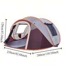 Tienda de campaña tipo domo impermeable de montaje rápido, para 2/4/6/8/10 personas, ideal para acampar, senderismo y actividades al aire libre, con bolsa de transporte; Tienda de campaña ligera para 2/3/4 personas, impermeable y a prueba de viento, ideal para exteriores, senderismo, acampar, montañismo y viajar; Tienda de campaña instantánea impermeable y portátil para 2 personas, para acampar