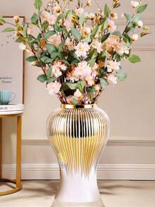 2025 独家设计师陶瓷双人套装 - 流畅线条金色装饰套装，采用手工金属釉，收藏版，适用于奢华壁炉架装饰和双重节日礼物（节日/圣诞节） - 全球仅 300 件，生日毕业礼物