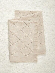 1 件装羊毛婴儿襁褓毯，带钻石和心形图案，适合所有季节