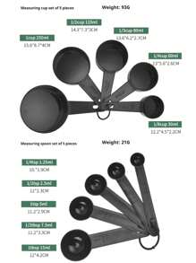 10件量匙量杯套装 刻度面粉勺 奶粉勺 刻度勺量匙 厨房烘焙创意小工具 - 彩色 - 查看 2