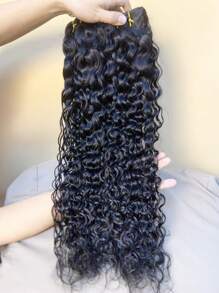 BINF Water Wave Human Hair Bundles 100% Brazilian Raw Human Hair 1/2/3/4 Bundles For Women 15A Soft Smooth Human Hair Bundles - Natural Black - View 5