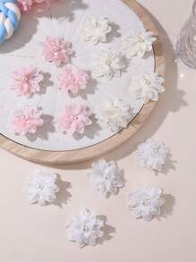 5pcs/15pcs Girls Flower & Pearl Hair Clips Set