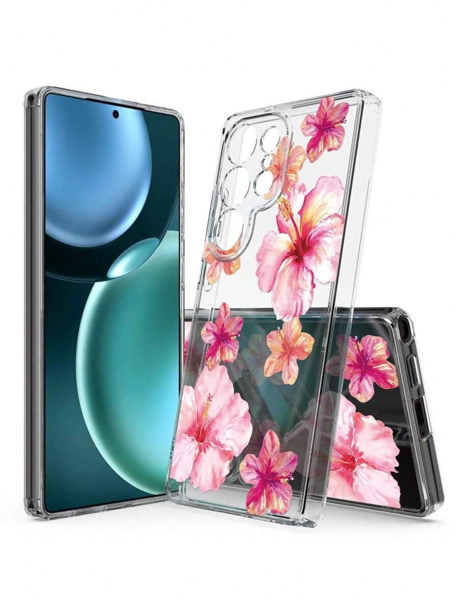 1pc Spring Colorful Floral Pattern TPU Transparent Phone Case, Suitable For Apple 17 Pro Max/17 Air/17 Pro/17/16 Pro Max/16 Plus/16 Pro/16, S25/S24 FE/S24 Ultra