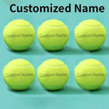 1 bola de tênis personalizada, personalizada com nome, presente de Natal/aniversário, alta elasticidade para treinamento e jogo de iniciantes, bola de massagem para animais de estimação, brinquedo de mastigar, acessório de tênis com logotipo personalizado, suprimentos para animais de estimação para alívio do estresse