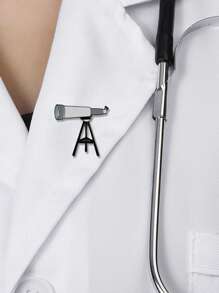 1 件装望远镜珐琅胸针时尚简约别针背包衣服徽章天文学家珠宝礼物