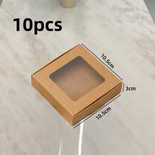 5pcs/10pcs Mini Clear Window Paper Boxes, White Cardboard Boxes With Lids, Suitable For Cookies, Soaps, Proposal, Candies, Wedding, Birthday, Party, Gift, Bridesmaid, Graduation, Easter, Mother's Day - Paper - View 9