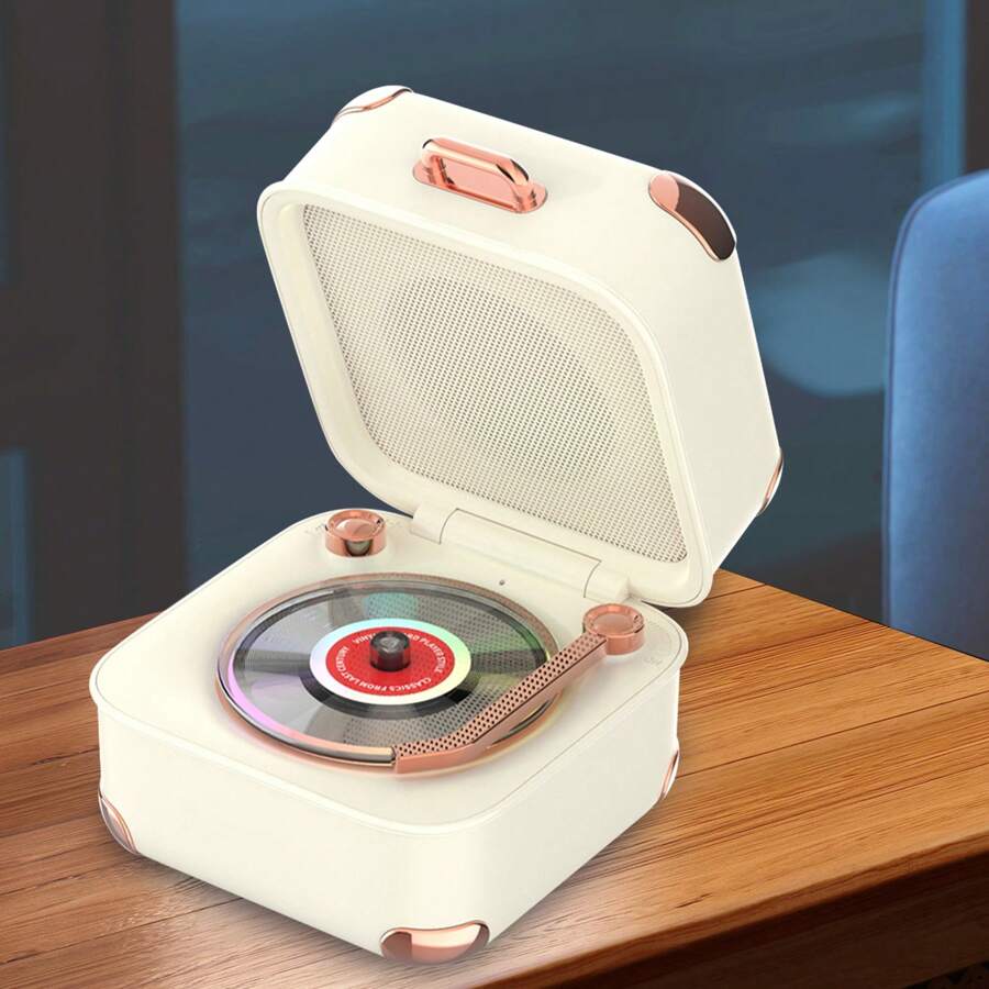 Travel Vinyl Record Player With Wireless Speakers, USB Charging - Great For Bedrooms, Offices, Game Rooms, Parties, Christmas And Birthday Gifts, Decorative Turntables.Easter, World Cup, Eid Gifts!