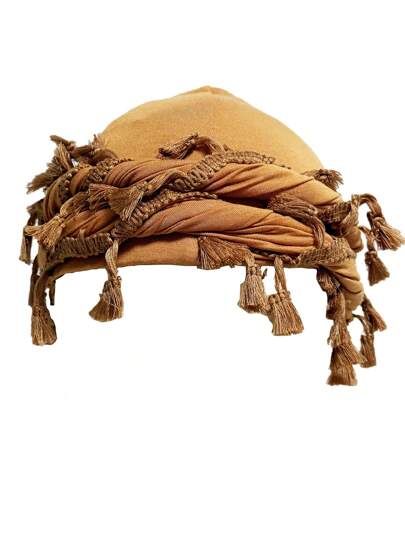 1 Stück Quasten Kopftuch, Heiligenschein Kopftuch, satiniertes Kopftuch, unisex gefranstes Kopftuch Kappe Herren Hip-Hop personalisierte Skully Mütze satinierte Turban Mütze