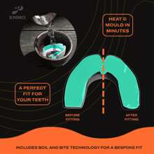 Enmo Maxilla Pro Mouthguard - Adult, Fusion Black/Mint - Mint Green - View 2