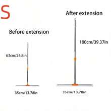 二合一硅胶刮刀和扫帚，多功能地板清洁工具，配有可伸缩硅胶刀片，非常适合浴室、厨房、宠物美容、家庭必需品 - 彩色 - 查看 5