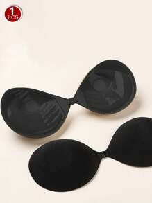 Invisible Strapless Sticky Silicone Bra Cups, Thick 3CM Gather & Lift Push Up Bra Pads For Small Bust, Hidden Bra Cups For Dresses & Gowns - Black - View 15