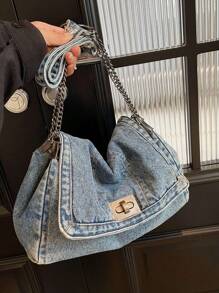 新款通勤大容量多功能旅行包牛纹斑马纹字母豹纹钻石撞色拼接妈咪包男女学生时尚休闲包朋克情侣旅行包情人节礼物防水面料旅行 - 藍色 - 查看 6