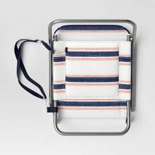 Threshold Outdoor Foldable Armless Sand Beach Chair Water-Resistant Carry Strap