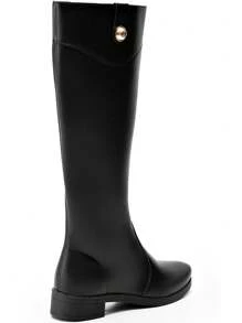 Lumiss Women's Flat Riding Boots, High Shaft, Round Toe - màu đen - Xem 5