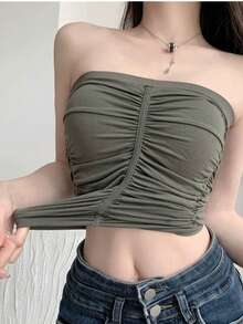 Bandeaus recogido sólido - Negro - Ver 4