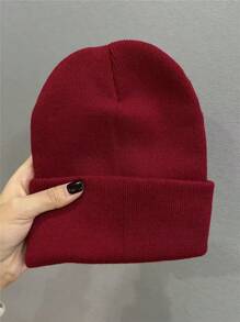 MilyModa Winter Hat, Cold Cap, Without Embroidery For Adults, Beret Cap - 紅色 - 查看 3
