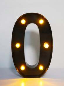 1pc 21.8cm/8.58in Height Festival And Party Lighting,Christmas Decorations Lights Outdoor, LED Lamp,Numbers 0-9, Letters A-Z, Christmas Decoration Numbers Lights, Holiday Accessory, Wedding Birthday Party Supplies, Room Scene Decor - Black - View 22