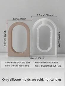 1 件独特拱形矩形圆形水培石膏空心花瓶硅胶模具 - DIY 水培花瓶树脂模具，适用于不对称植物花瓶、家居装饰和创意园艺项目 - 可重复使用且易于使用的硅胶模具，适用于各种植物形状和大小 - 白色 - 查看 6