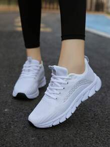 New Versatile Plus Size Women Mesh Breathable Casual Shoes, Sneakers, Soft Sole Running Shoes, Ladies Sports Shoes, Fabric Shoes, Lightweight Comfortable Flats, Women's Jogging Shoes, Travel Shoes, Student White Shoes, Training Shoes, Walking Shoes, White Shoes, Fashion Women Shoes, Women's Road Running Shoes, White Shoes For Women, Men's Sports Shoes, Men's Walking Shoes