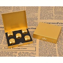 5 件优质金色铝合金骰子套装带收纳盒 - 非常适合派对游戏，准确易读，派对游戏、棋盘游戏、游戏配件必备，不锈钢六角形，是棋盘游戏爱好者的完美礼物，适合游戏之夜和家庭聚会、圣诞节礼物、情人节礼物、新年礼物、感恩节礼物、派对礼物、生日礼物 - 彩色 - 查看 7