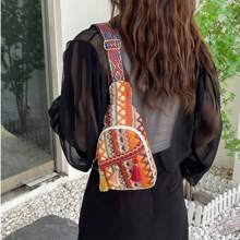 1pc New Western Asian Women's Shoulder Bag Fashion Crossbody Bag Chest Bag Handbag