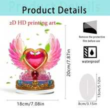 情人节粉色爱心翅膀家居卧室客厅桌面摆件组装道具节日装饰品 - 彩色 - 查看 5