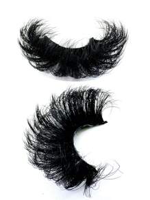 7 Pairs 25mm 9D Thick Faux Mink Eyelashes, Dramatic Long Thick Wispy Fluffy Cat Eye False Lashes, Reusable Mink Look Extension Faux Mink Lash - 濃密款 - 查看 7