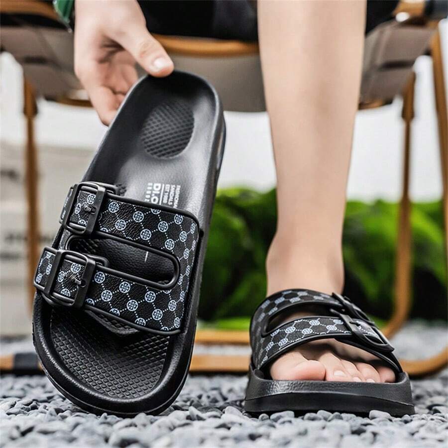 2025 New Summer Men's Slippers, Anti-Slip Thick Sole Sports Casual Beach Sandals