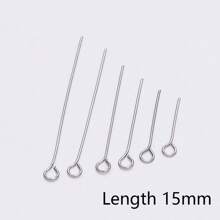 100 件 15-70 毫米不锈钢眼针头针适用于 DIY 耳环项链耳环珠宝制作配件 - 鋼色 - 查看 19