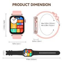 JELLOO 2025 新款男女智能手表 1.952 英寸 AMOLED 屏幕健身手表，具有 107 种以上运动模式、睡眠跟踪、IP67 防水、兼容 iOS 和 Android 手机 - 彩色 - 查看 12