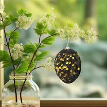 Easter Tree Hanging Decorations 8 Pieces Cute Sequined Egg Spring Ornaments For Home Party Holiday Decor Supplies