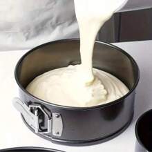 1个弹簧式蛋糕模具，4/7/8英寸碳钢慕斯蜂窝模具，碳钢烘焙模具，面包蛋糕冷却架，可拆卸底部烘焙蛋糕模具，弹簧式烘焙模具，烤箱配件，烘焙工具，厨房小工具，空气炸锅配件 - 黑色 - 查看 4