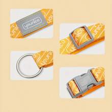 airskyce 户外狗项圈，适合中小型犬，松狮犬，柯基犬，博美犬颈带 - 黃色 - 查看 4