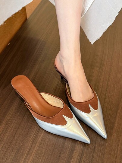 Women's High Heel Pointed Toe Bowknot Decorated Sexy And Stylish Versatile Pumps