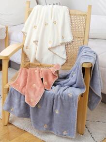 1 条手巾 + 1 条浴巾 刺绣樱桃，毛绒珊瑚绒，可爱时尚，厚实吸水速干，洗脸，沐浴，情人节、母亲节夏季、节日的浪漫礼物