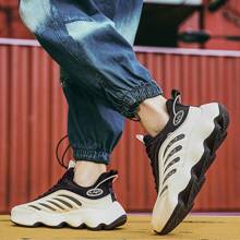 Men Shoes Sneakers Male Tennis Luxury Shoes Men Casual Shoes Trainer Race Breathable Shoes Fashion Loafers Running Shoes For Men - Black and White - View 6