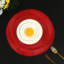 1 pièce/4 pièces/6 pièces Sets de table décoratifs en PVC résistant à la chaleur et antidérapants en forme de méduse avec feuille d'or ajourée, pour hôtels, restaurants, fêtes, mariages et vacances