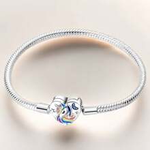 星空独角兽蛇骨链纯银DIY手链珠子配件挂珠制作适合送朋友