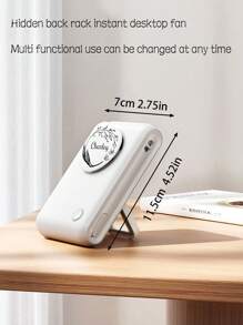 1pc Personalized Wearable Neck Fan, Multi-Function Portable Waist Fan, Adjustable Air Circulator Cooling Device For Outdoor Activities, USB Rechargeable Battery Powered Mini High-Speed Fan, Customizable Personal Desk Fan, Perfect Gift For Summer And Festivals - Multicolor - View 6
