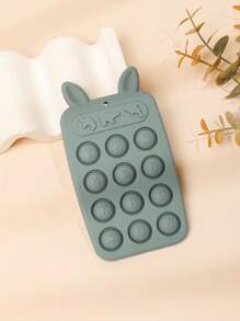 Silicone Bunny-Shaped Chewable Teething Toys, Pressable Bunny Teethers, Suitable For Soft Teething Toys For Both Boys And Girls.