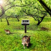 1/2pcs Solar Ultrasonic Rat Repellent Vibration Snake Repellent Suitable For Lawn, Garden, Courtyard, And Farm Pest Control