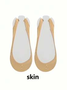 1/5/10 Pairs Women Silicone Non-Slip Thin Breathable Boat Socks, Invisible Ankle Socks For High Heels, Summer - Multicolor - View 21