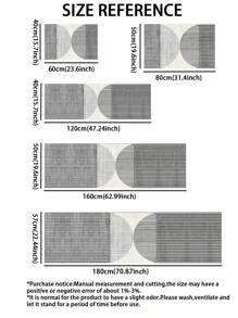 1 件创意条纹半圆形图案硅胶厨房地垫，轻质奢华简约风格，缓冲抗疲劳，吸水防滑厨房地毯，适用于厨房、浴室、入口、洗衣房 - 彩色 - 查看 2